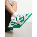 Nike - Dunk - Sneakers alte rétro alte bianche e verdi-Verde