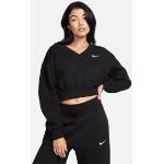 Felpe cropped nere per Donna Nike 