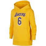 Nike Felpa pullover in fleece con cappuccio Los Angeles Lakers NBA – Ragazzi - Giallo