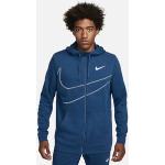 Giacche blu in felpa per Uomo Nike Swoosh 