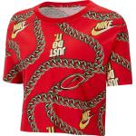 Nike Glam Dunk Crop T-shirt Donna, rosso, taglia S