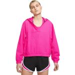 Giacche rosa XL in poliestere con scollo a V con cappuccio per Donna Nike 