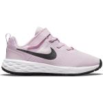 Sneakers larghezza E rosa numero 28 chiusura velcro traspiranti per bambini Nike Revolution 6 
