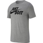 Magliette & T-shirt scontate grigie M di cotone lavabili in lavatrice mezza manica con manica corta per Uomo Nike Swoosh 