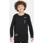 Nike T-shirt a manica lunga Los Angeles Lakers Courtside Max90 NBA – Ragazzo - Nero