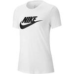 Nike W Nsw Tee Essntl Icon Futura, T Shirt Donna, Bianco (White/Black), S