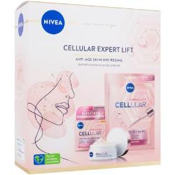 Nivea Cellular Expert Lift cofanetto regalo: crema per la pelle quotidiana Cellular Expert Lift 50 ml + maschera viso in tessuto Cellular Expert Lift 1 pz per Donna