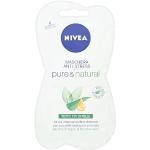 NIVEA Maschera Anti-Stress Pure & Natural Viso, Tutti i Tipi di Pelle, 3 Confezioni da 15 ml