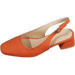 Sandali gioiello larghezza E eleganti arancioni numero 39 con perline antiscivolo per Donna 