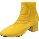 Stivali eleganti gialli numero 38 con tacco per Donna 