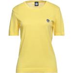 Pullover gialli XL di cotone tinta unita mezza manica per Donna North Sails 