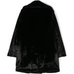 Cappotti scontati classici neri di eco-pelliccia manica lunga di montone per Donna 