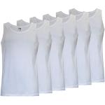 Magliette & T-shirt bianche L taglie comode di cotone traspiranti lavabili in lavatrice 6 pezzi con scollo rotondo per Uomo Nottingham 