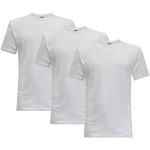 Magliette & T-shirt bianche XXL taglie comode di cotone traspiranti a girocollo lavabili in lavatrice 3 pezzi con scollo rotondo per Uomo Nottingham 