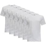 Magliette & T-shirt bianche M taglie comode di cotone traspiranti a girocollo lavabili in lavatrice 6 pezzi con scollo rotondo per Uomo Nottingham 