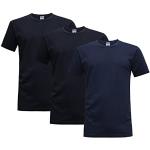 Magliette & T-shirt XXL taglie comode di cotone traspiranti a girocollo lavabili in lavatrice 3 pezzi con scollo rotondo per Uomo Nottingham 