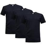 Magliette & T-shirt nere M taglie comode di cotone traspiranti a girocollo lavabili in lavatrice 3 pezzi con scollo rotondo per Uomo Nottingham 