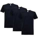 Magliette & T-shirt nere M taglie comode di cotone traspiranti con scollo a V lavabili in lavatrice 3 pezzi con scollo rotondo per Uomo Nottingham 