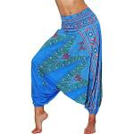 Pantaloni blu Taglia unica per l'estate da yoga per Donna 