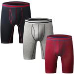 Boxer shorts grigi 3 XL taglie comode in microfibra traspiranti per Uomo 