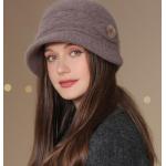 Cappelli invernali 55 casual grigi di pelliccia lavabili in lavatrice a tema coniglio per Donna 