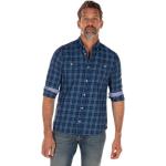Camicie stampate eleganti blu XXL taglie comode di cotone per Uomo 