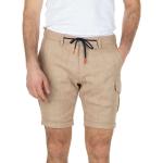 Pantaloni cargo casual beige di cotone per l'estate per Uomo 