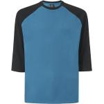 Magliette & T-shirt scontate casual blu S di cotone sostenibili con maniche a tre quarti per Uomo 