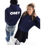 Felpe blu navy XL manica lunga con cappuccio per Donna Obey 