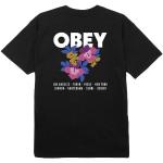 Magliette & T-shirt Regular Fit nere di cotone a fiori Obey 