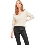 Object Thess Long Sleeve V Neck Sweater Beige L Donna