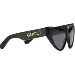 Occhiali da sole neri in acetato a gatto Gucci 