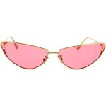 Occhiali da sole vintage retrò rosa chiaro in metallo per Donna Dior 