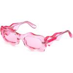 Occhiali da sole rettangolari scontati rosa in acetato per Donna Barrow 