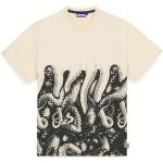 Magliette & T-shirt beige S di cotone all over mezza manica con manica corta per Uomo Octopus 