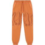 Pantaloni scontati marroni L di cotone per l'autunno con elastico per Donna Octopus 