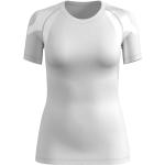 T-shirt tecniche scontate bianche L a girocollo per Donna Odlo 