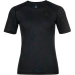 T-shirt tecniche scontate nere S in poliestere sostenibili traspiranti manica lunga per Donna Odlo 