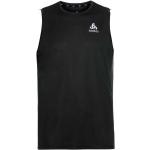 T-shirt scontate nere XL senza manica da running per Uomo Odlo 