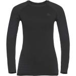 T-shirt tecniche nere M sostenibili manica lunga per Donna Odlo 