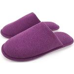 Pantofole eleganti viola numero 36 di cotone tinta unita Bio lavabili in lavatrice per Donna 