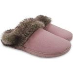 Pantofole imbottite casual rosa numero 37 di pile con allacciatura elasticizzata traspiranti per l'inverno per Donna 