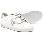 Sneakers larghezza A bianche numero 34 di gomma con glitter chiusura velcro a strappo per bambini Golden Goose 