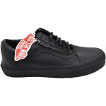 Sneakers larghezza E casual nere con stringhe con cerniera per Uomo Vans Old Skool 