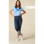 Oltre Jeans cropped eco-friendly con maxi risvolto Donna Blu