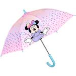 Ombrello Minnie Mouse Fantasia a Pois Multicolore - Ombrellino Minni Rosa Bimba Resistente Antivento - Ombrello Lungo Colorato Disney Manuale per Bambina 3/6 Anni - Diametro 76 cm - Perletti