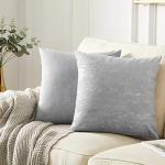 Cuscini grigi 40x40 cm in velluto per divani 