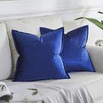Cuscini blu 45x45 cm in velluto 2 pezzi per divani 