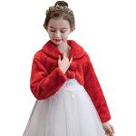 Cappotti rossi di pelliccia manica lunga per bambina di Amazon.it 