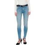 Only Blush Life Mid Waist Skinny Ankle Raw Rea1468 Jeans Blu S / 30 Donna